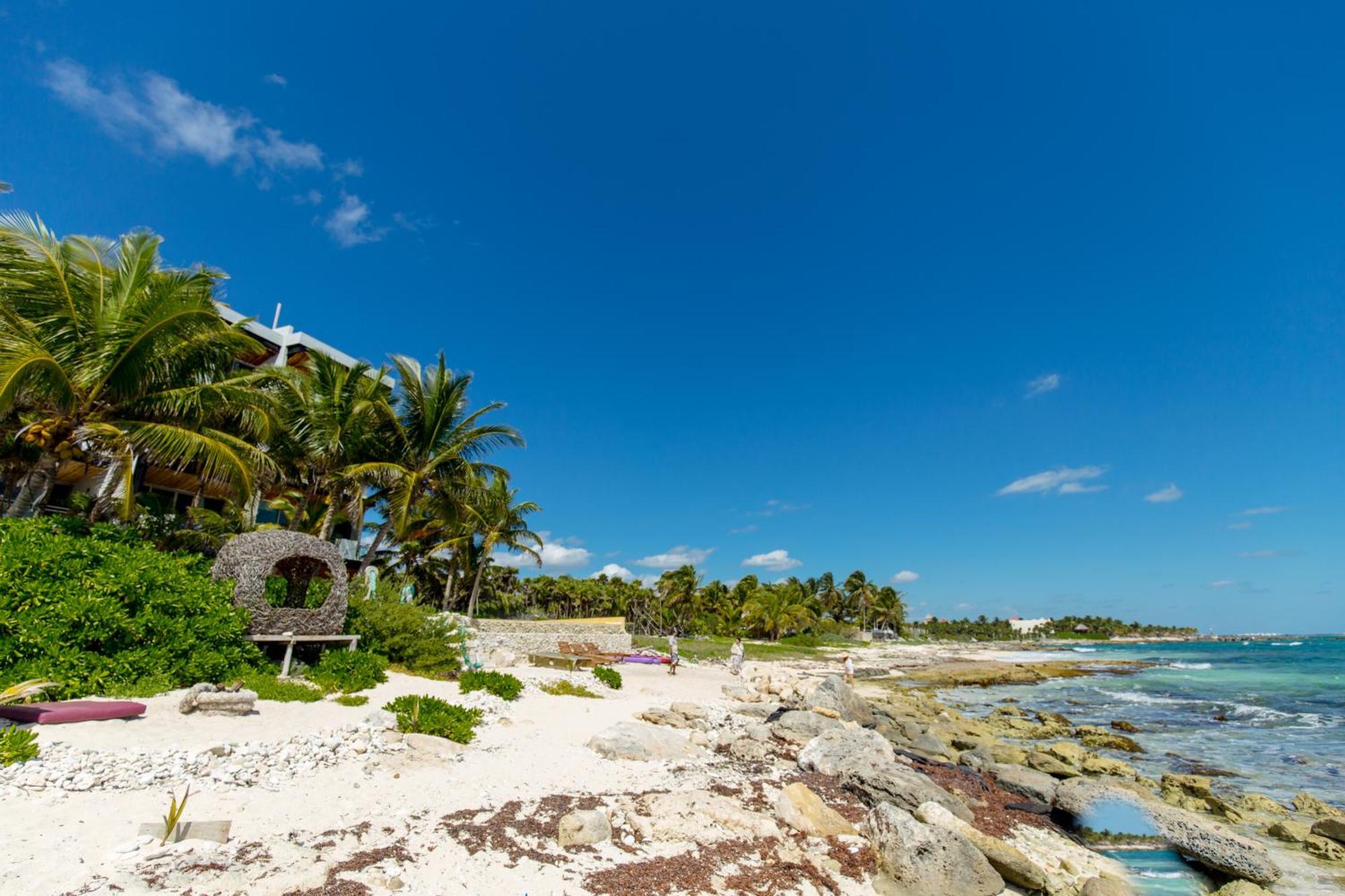 Angelina 28 Beachfront And Family Apartments - Modern And Relaxing Long Stays - 20 Min From Cancun Airport Пуэрто-Морелос Экстерьер фото